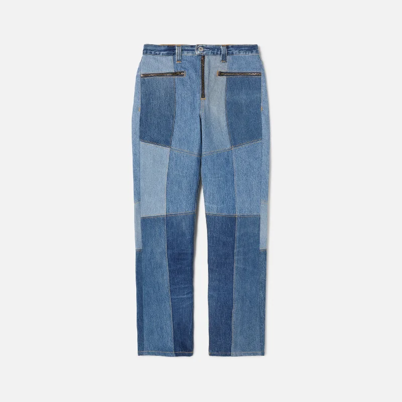 ReDone x Levi's Moto Jean - Indigo Fashionable Cropped Denim Jeans