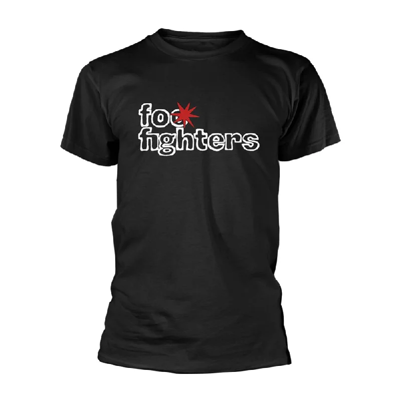 Foo Fighters Unisex T-shirt: Logo (Black) Houndstooth Herringbone Solid