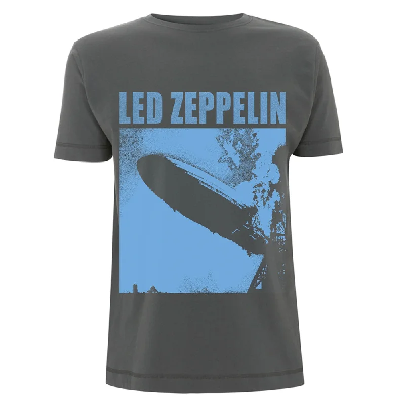 Led Zeppelin Unisex T-shirt: Lz1 Blue Cover Terry Blend Velvet Blend Canvas Blend