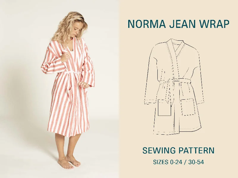 Norma Jean Kimono Sewing Pattern Stylish Bootcut Denim Jeans
