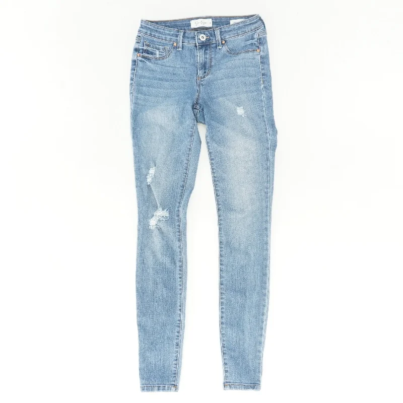 Mid Rise Skinny Jean Casual Distressed Skinny Jeans