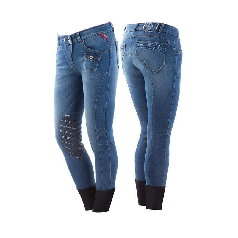 Animo NUOTO Ladies Jean Breeches Cozy Wide-Legged Jeans