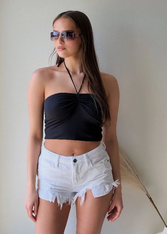 Masterpiece Jean Shorts ★ White Fashionable Straight Cut Jeans