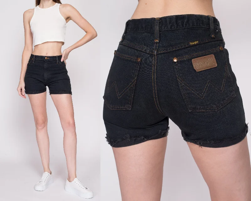 Small Vintage Wrangler Cuffed Jean Shorts Comfortable Full-Length Denim Jeans