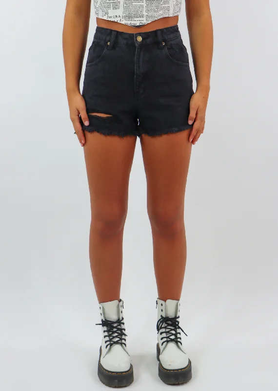 Rolla's Vamos A La Playa Jean Shorts ★ Black Comfortable Low-Rise Jeans