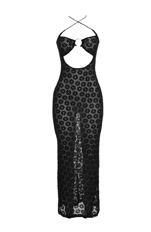 A&A Floral Nights Maxi Dress Classic Black Maxi Dress