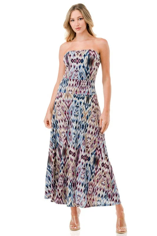 Ariella Tube Flare Maxi Dress Trendy Satin Maxi Dress