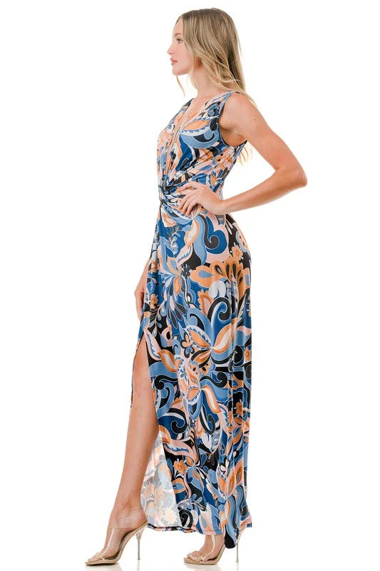 Ariella Twist Front Tank Maxi Dress Fashionable Sheer Maxi Dress