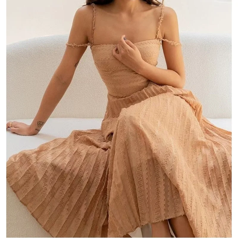Vintage Sleeveless Maxi Dresses Women Party Vestidos Runway Design Stylish One-Shoulder Maxi Dress Vintage Sleeveless Maxi Dresses Women Party Vestidos Runway Design Stylish One-Shoulder Maxi Dress