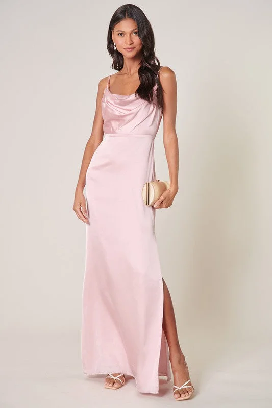 Charisma Cowl Neck Maxi Dress Elegant Silk Maxi Dress