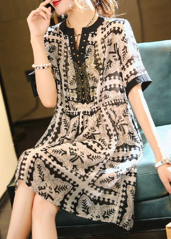 Elegant Black V Neck Print Vacation Chiffon Maxi Dresses Summer Fashionable Asymmetrical Maxi Dress Elegant Black V Neck Print Vacation Chiffon Maxi Dresses Summer Fashionable Asymmetrical Maxi Dress