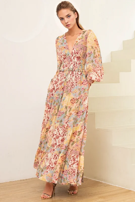 FRIDA MAXI DRESS Comfortable Satin Maxi Dress