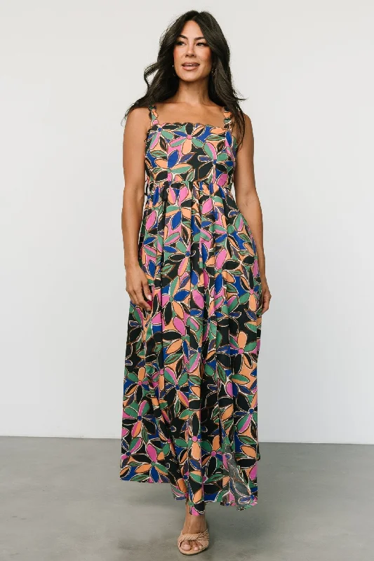 Frida Tank Maxi Dress | Multi Print Chic Sleeveless Maxi Dress