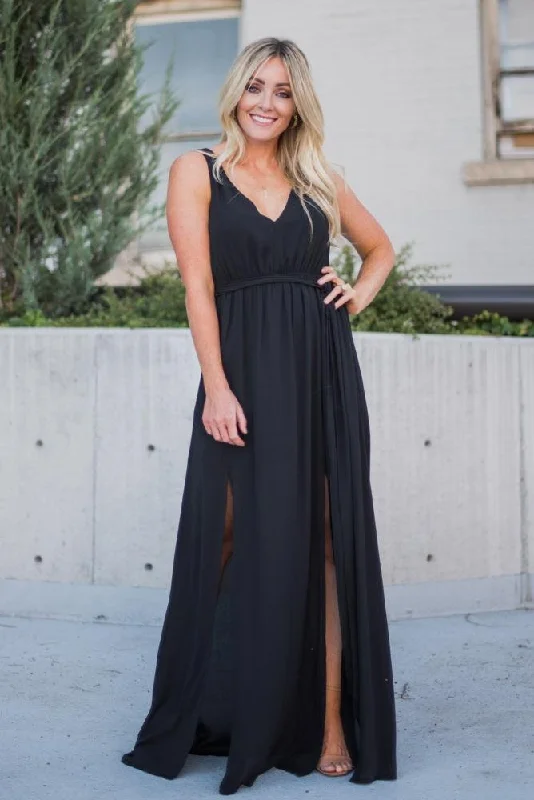 Hera Maxi Dress | Black Trendy Printed Maxi Dress
