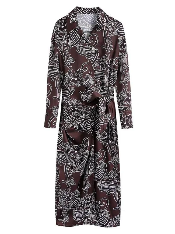 'Tatum' Polo Floral Printed Twisted Maxi Dress Fashionable Sleeveless Maxi Dress