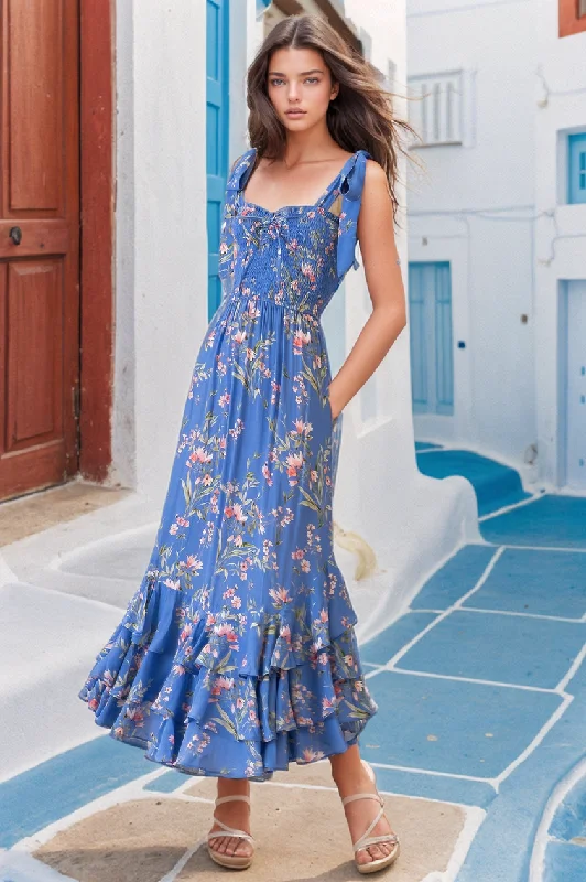 TRISHA MAXI DRESS Trendy Maxi Dress with Lace