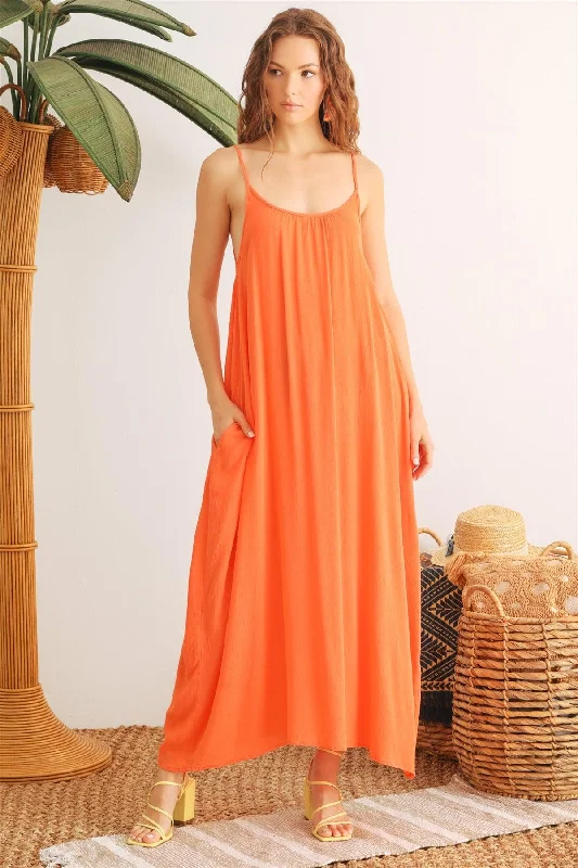 Strappy Two Pocket Tulum Draped Maxi Dress Elegant Velvet Maxi Dress