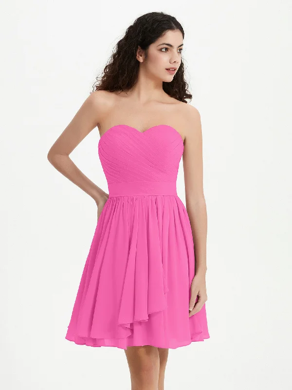 Strapless Sweetheart Neck Mini Dresses-Azalea Fashionable Lace Mini Dress