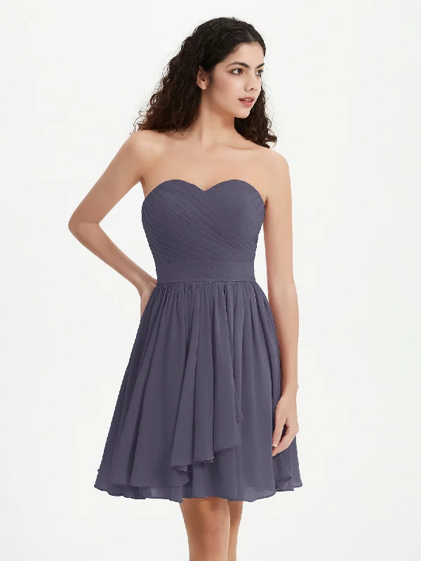 Strapless Sweetheart Neck Mini Dresses-Stormy Fashionable Lace Mini Dress