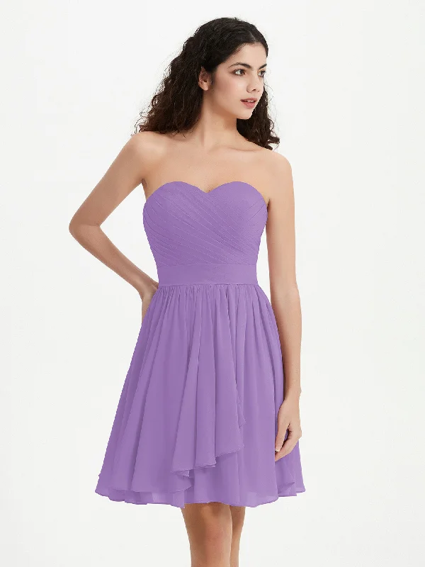 Strapless Sweetheart Neck Mini Dresses-Tahiti Trendy Off-Shoulder Dress Mini