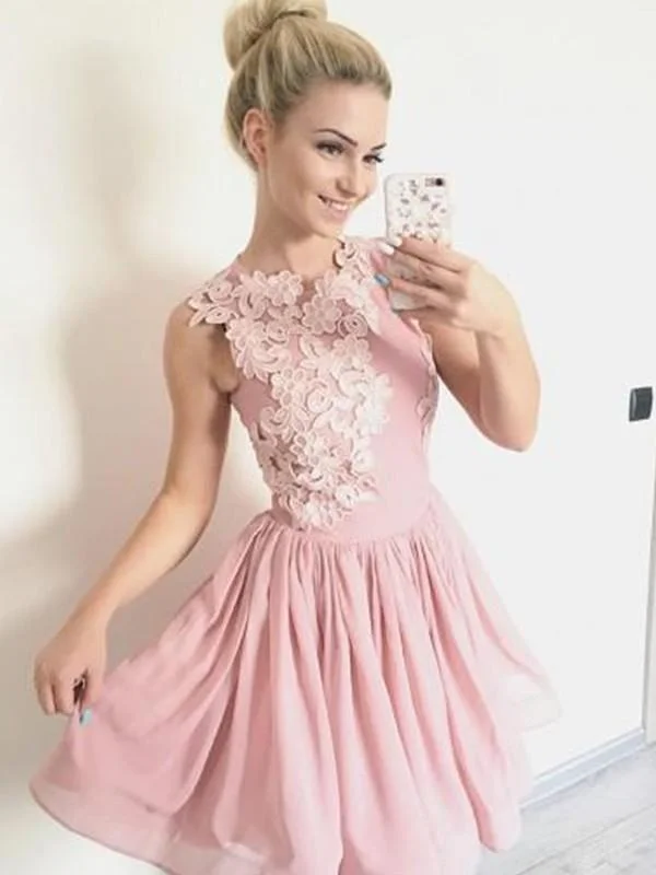 Bridelily A-Line Scoop Sleeveless Chiffon With Applique Short/Mini Dresses Stylish Sweetheart Mini Dress Bridelily A-Line Scoop Sleeveless Chiffon With Applique Short/Mini Dresses Stylish Sweetheart Mini Dress