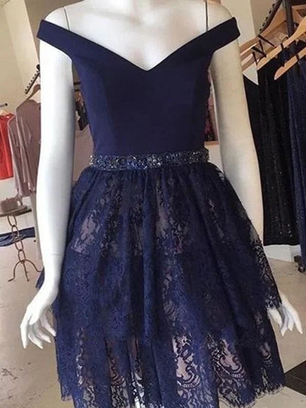 Bridelily A-Line Sleeveless Satin Lace Off-the-Shoulder With Beading Short/Mini Dresses Cozy Sweater Mini Dress Bridelily A-Line Sleeveless Satin Lace Off-the-Shoulder With Beading Short/Mini Dresses Cozy Sweater Mini Dress
