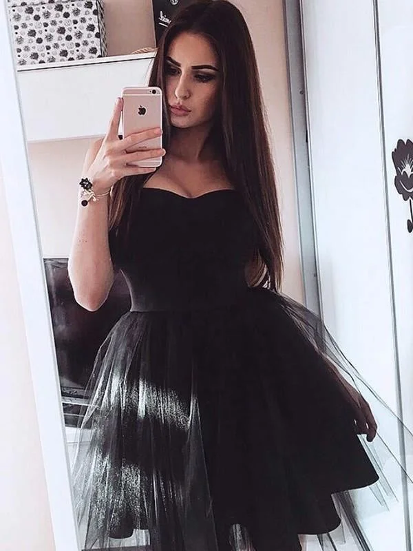 Bridelily A-Line Sleeveless Satin Strapless Short/Mini Dresses Elegant Satin Lace Mini Dress Bridelily A-Line Sleeveless Satin Strapless Short/Mini Dresses Elegant Satin Lace Mini Dress