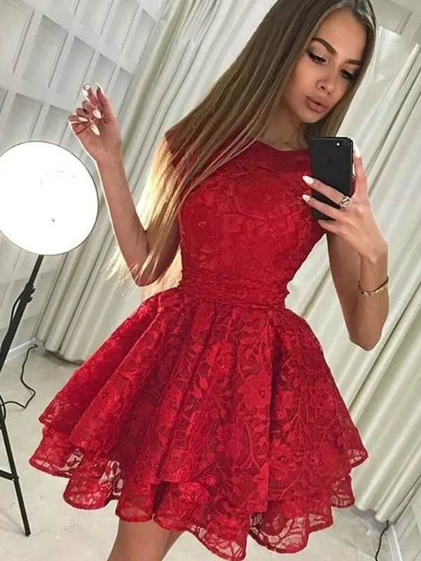 Bridelily A-Line Sleeveless Scoop Lace Short/Mini Dresses Comfortable Off-Shoulder Mini Dress Bridelily A-Line Sleeveless Scoop Lace Short/Mini Dresses Comfortable Off-Shoulder Mini Dress
