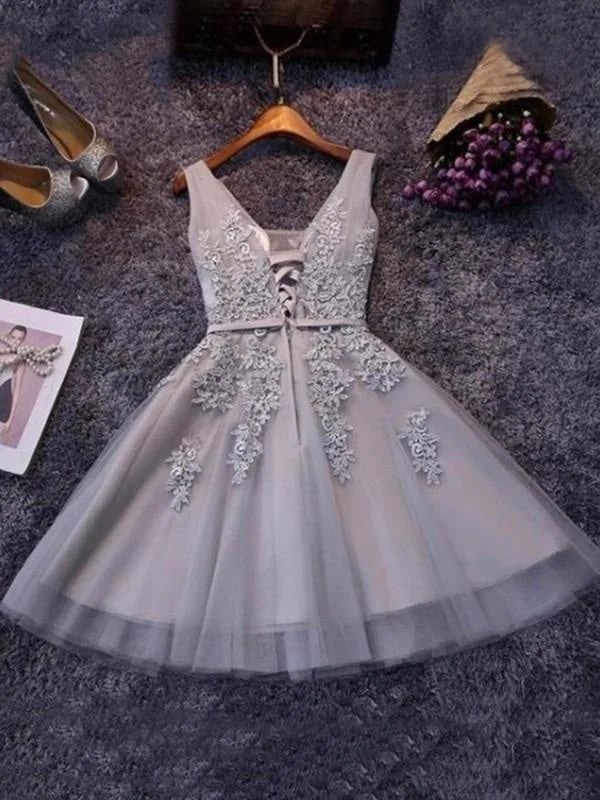 Bridelily A-Line Sleeveless Straps Tulle With Applique Short/Mini Dresses Cozy T-Shirt Mini Dress Bridelily A-Line Sleeveless Straps Tulle With Applique Short/Mini Dresses Cozy T-Shirt Mini Dress