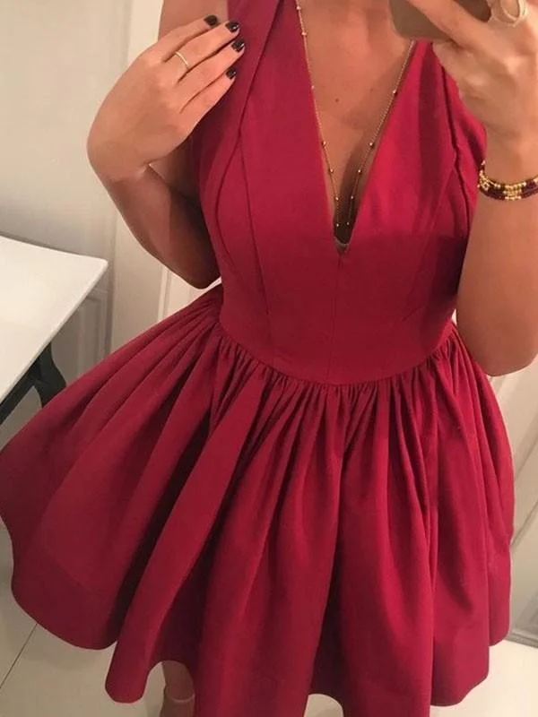 Bridelily A-Line V-neck Satin With Ruched Sleeveless Short/Mini Dresses Stylish Spaghetti Strap Mini Dress Bridelily A-Line V-neck Satin With Ruched Sleeveless Short/Mini Dresses Stylish Spaghetti Strap Mini Dress