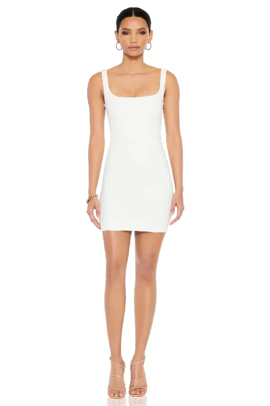 Nookie Glory Mini Dress - Ivory Comfortable Smocked Mini Dress