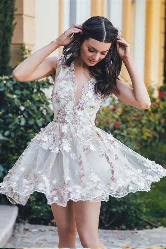 A Line V-neck Lace Sleeveless Homecoming Mini Dress Short Prom Gown Cozy Long Sleeve Mini Dress A Line V-neck Lace Sleeveless Homecoming Mini Dress Short Prom Gown Cozy Long Sleeve Mini Dress