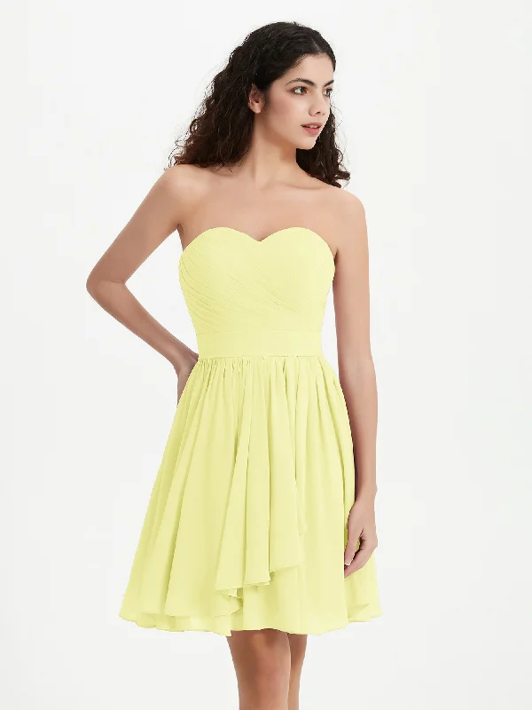 Strapless Sweetheart Neck Mini Dresses-Daffodil Trendy Tie-Dye Mini Dress