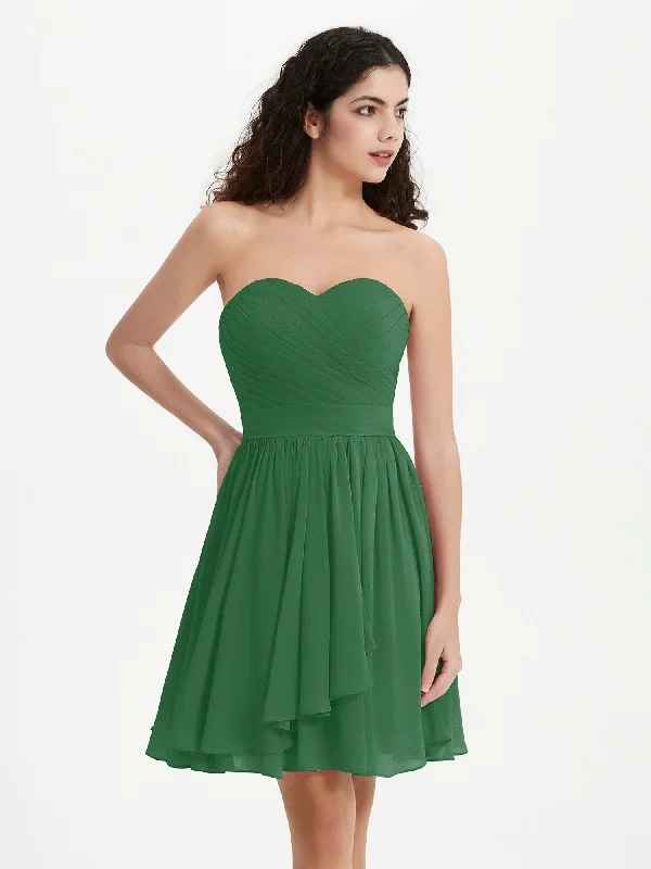 Strapless Sweetheart Neck Mini Dresses-Emerald Chic Sleeveless Mini Dress