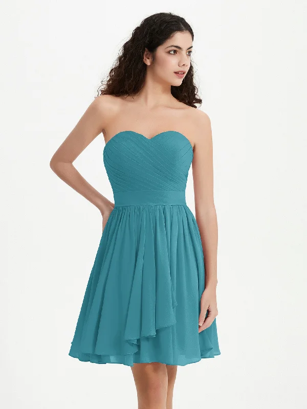 Strapless Sweetheart Neck Mini Dresses-Jade Trendy Crossover Mini Dress