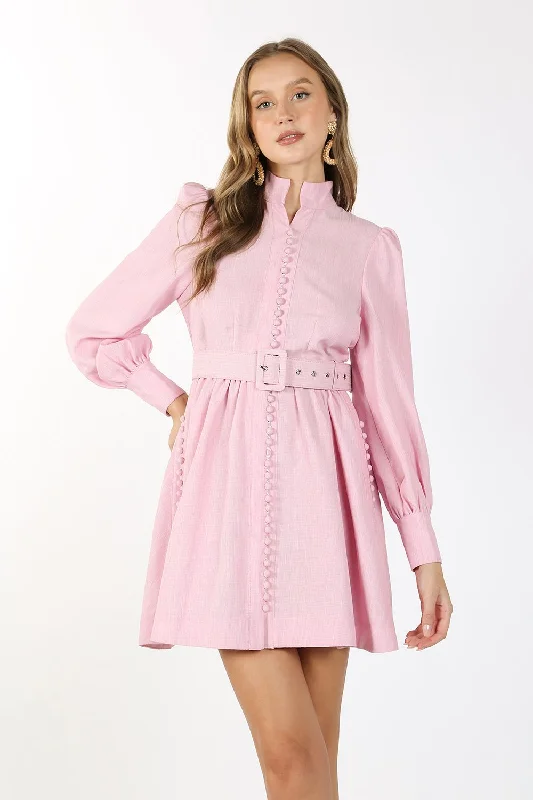 Short Vintage Long Sleeve Mini Dress Trendy Off-Shoulder Dress Mini