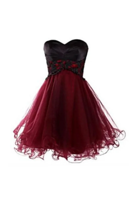Strapless Burgundy Cute Homecoming Gown Short Prom Mini Dress Trendy Mini Dress with Belt Strapless Burgundy Cute Homecoming Gown Short Prom Mini Dress Trendy Mini Dress with Belt
