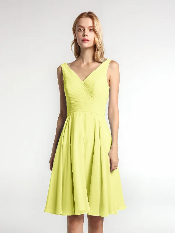 V neck Pleated Bodice Circle Skirt Mini Dress Daffodil Stylish Button-Down Mini Dress V neck Pleated Bodice Circle Skirt Mini Dress Daffodil Stylish Button-Down Mini Dress