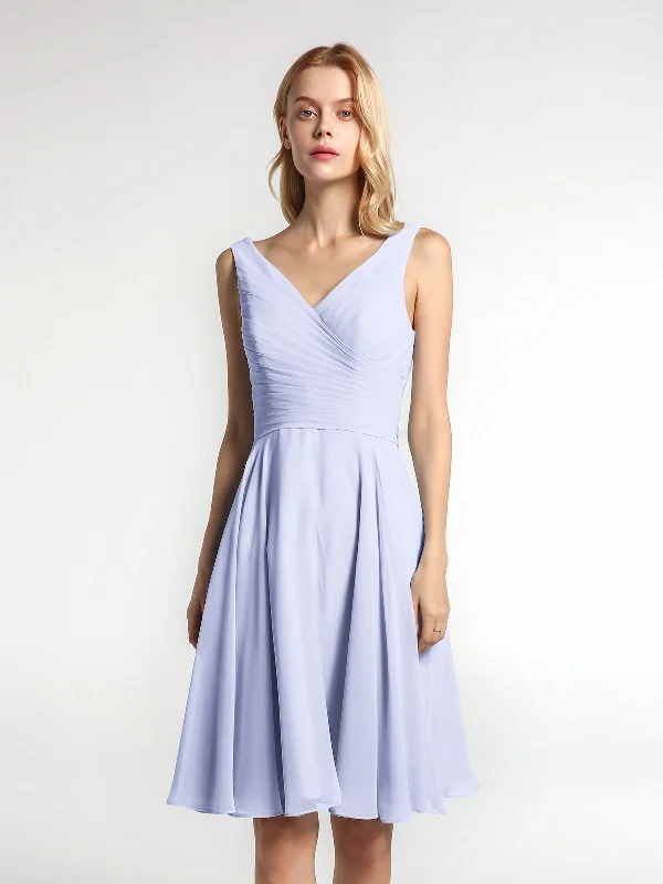 V neck Pleated Bodice Circle Skirt Mini Dress Lavender Fashionable Polka Dot Mini Dress V neck Pleated Bodice Circle Skirt Mini Dress Lavender Fashionable Polka Dot Mini Dress