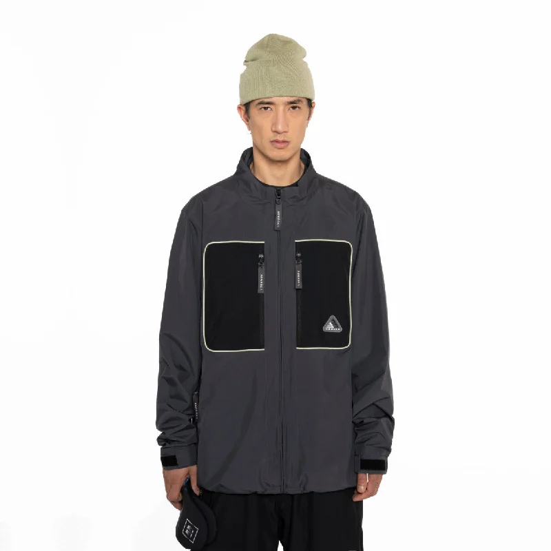 Armada (Sample) - Unisex Trec Jacket - Anthracite/Black/Lume Zippered Front Buttoned Front Snap Front Armada (Sample) - Unisex Trec Jacket - Anthracite/Black/Lume Zippered Front Buttoned Front Snap Front