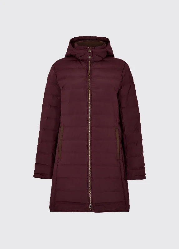 Ballybrophy Quilted Jacket - Ox Blood Nylon Fabric Polyester Fabric Spandex Fabric