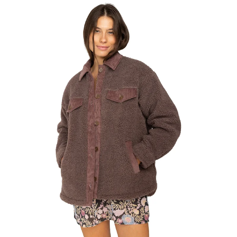 Billabong Coastal Waves Trucker Jacket Wool Fabric Cashmere Fabric Tweed Fabric