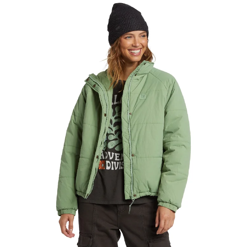 Billabong High Route Puffer Jacket Plaid Jacket Tartan Jacket Houndstooth Jacket
