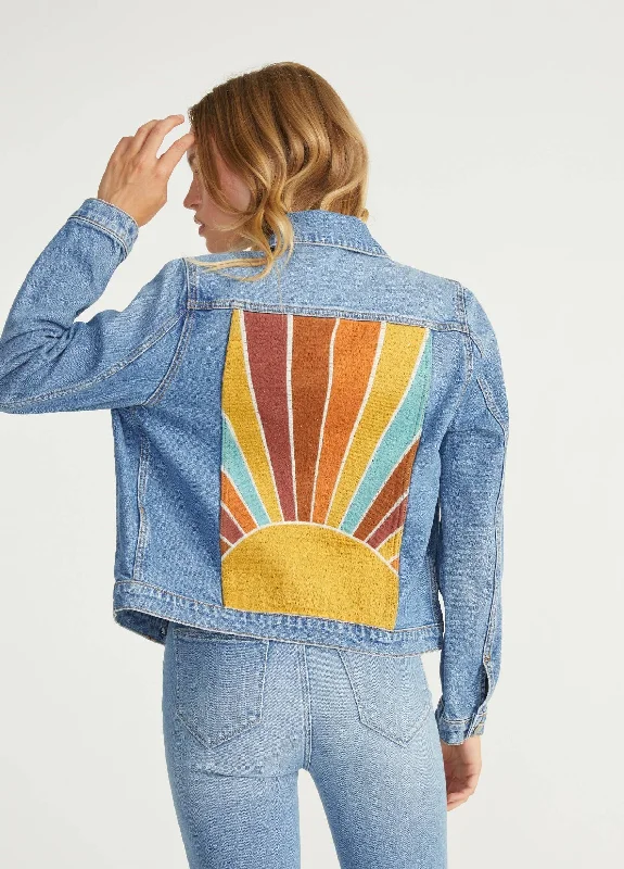 Sundaze Denim Jacket Anorak Shell Jacket Lightweight Jacket