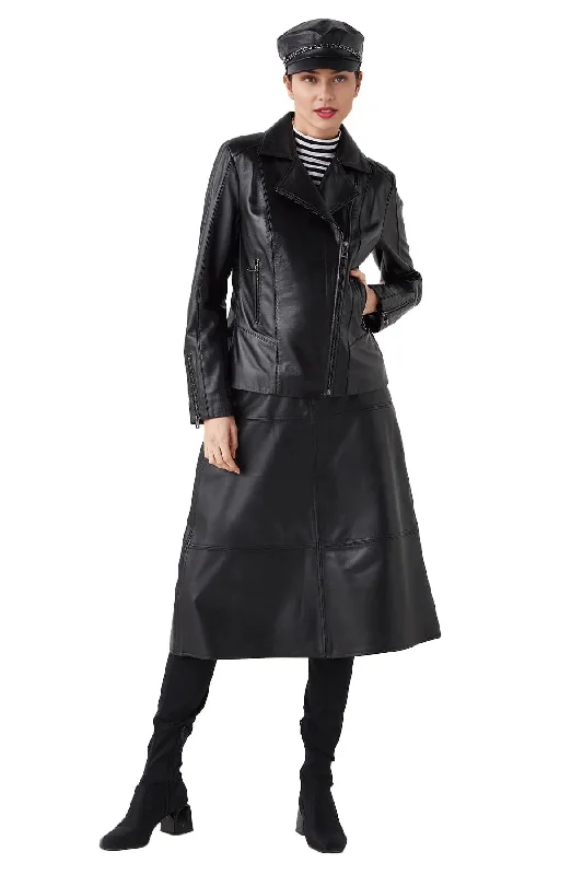 Eleanor Black Stylish Leather Jacket For Women Fitted Jacket Loose Jacket Oversized Jacket Eleanor Black Stylish Leather Jacket For Women Fitted Jacket Loose Jacket Oversized Jacket