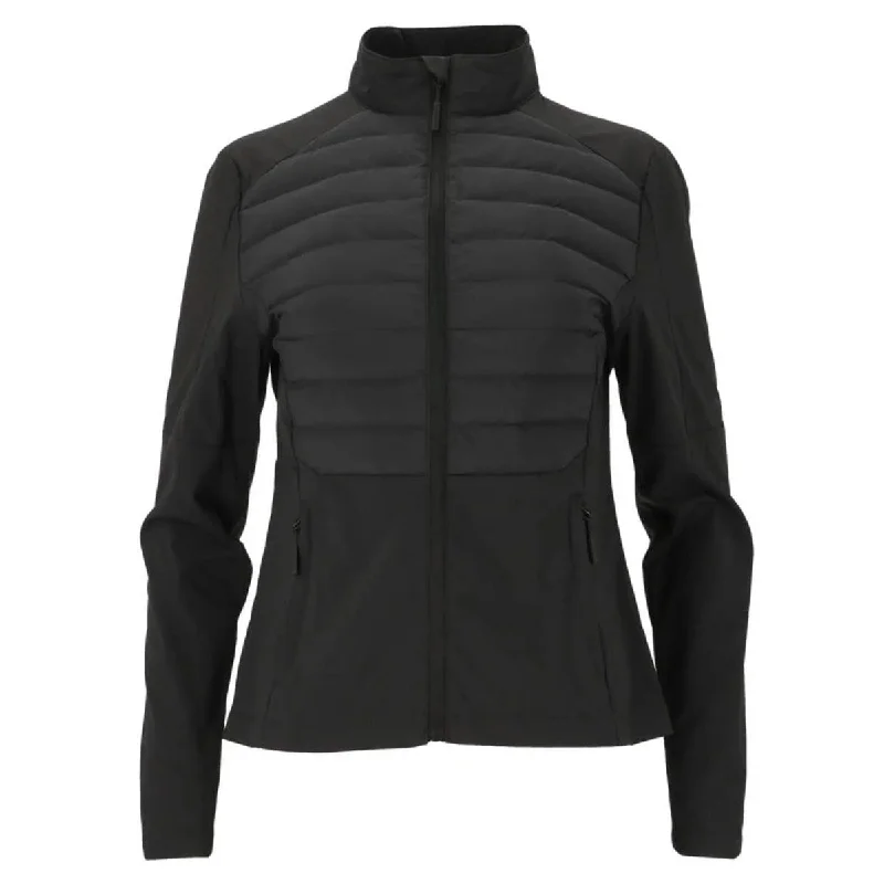 Endurance Beistyla Hybrid Jacket - Primaloft - Womens - Black Stand-Up Collar Roll-Neck Collar Turtle Neck Endurance Beistyla Hybrid Jacket - Primaloft - Womens - Black Stand-Up Collar Roll-Neck Collar Turtle Neck