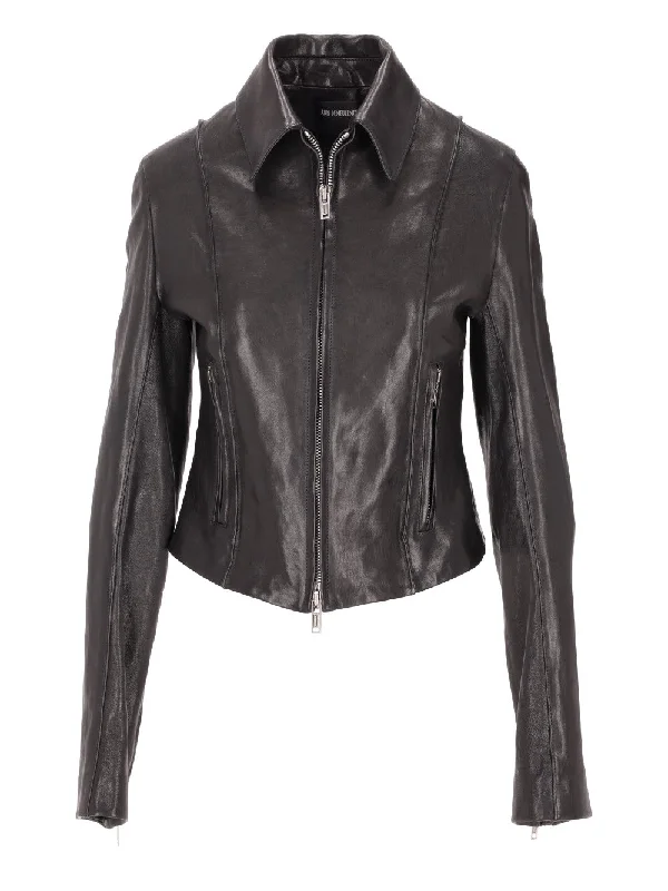 ESTER LEATHER BIKER JACKET VINTAGE LUX GRAINED LEA V-Neck Jacket Boat Neck Jacket Square Neck Jacket ESTER LEATHER BIKER JACKET VINTAGE LUX GRAINED LEA V-Neck Jacket Boat Neck Jacket Square Neck Jacket