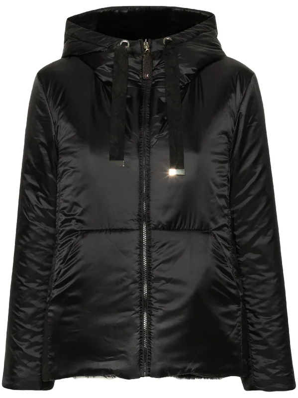 Flinn zipped hooded jacket Satin Jacket Silk Jacket Chiffon Jacket