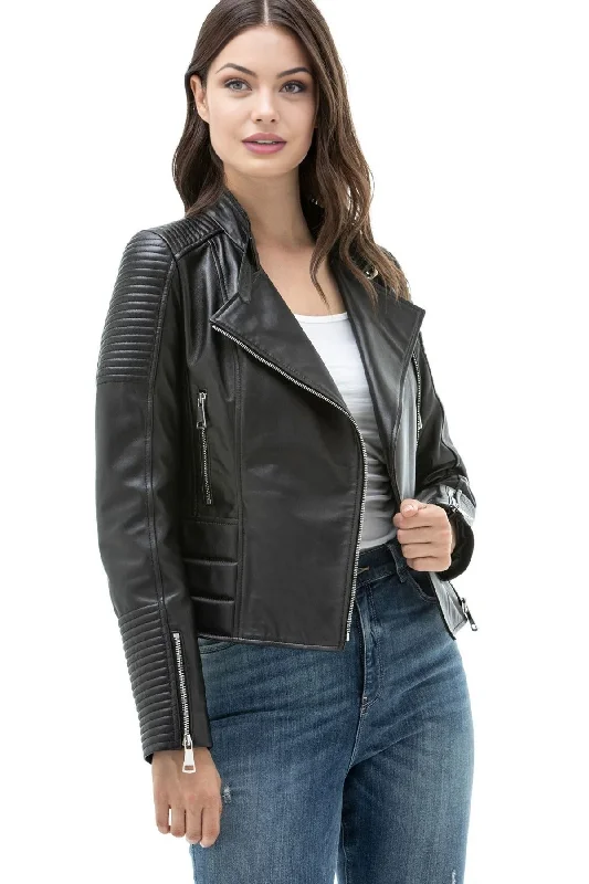 Gianna Sheepskin Black Leather Jacket For Women Corduroy Jacket Velvet Jacket Brocade Jacket Gianna Sheepskin Black Leather Jacket For Women Corduroy Jacket Velvet Jacket Brocade Jacket