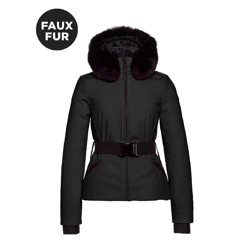 Hida Faux Fur Ski Jacket Trench Coat Raincoat Waterproof Jacket